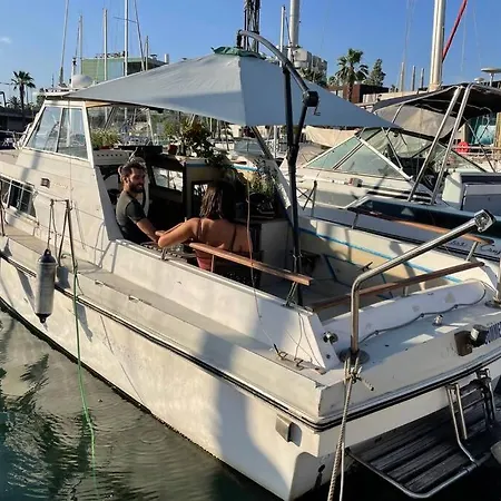 Beautiful 70s Vintage Yacht Boat In Barcelona Tekne *